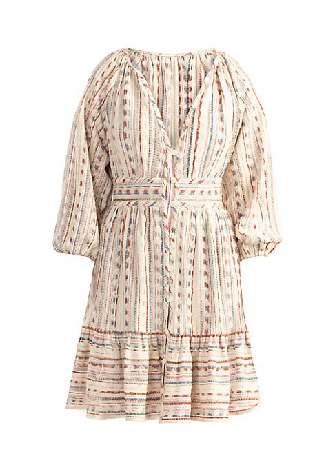 Striped V-Neck Mini Dress