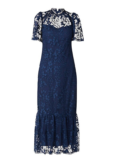 Lace-Embellished Midi Delight