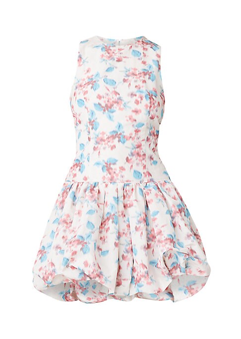 Floral Pleat Mini Dress