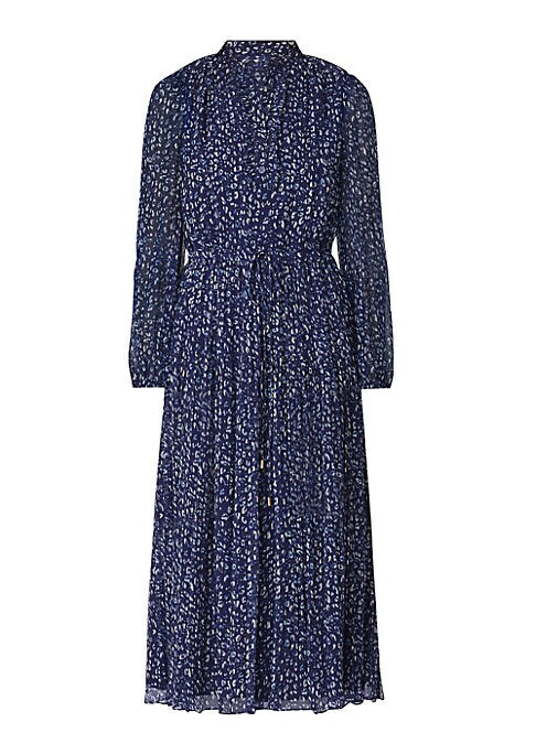 Leopard Ruffle Midi Dress