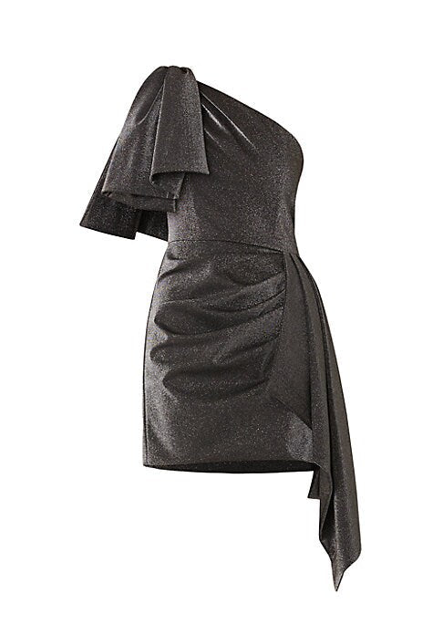 Metallic One-Shoulder Dress