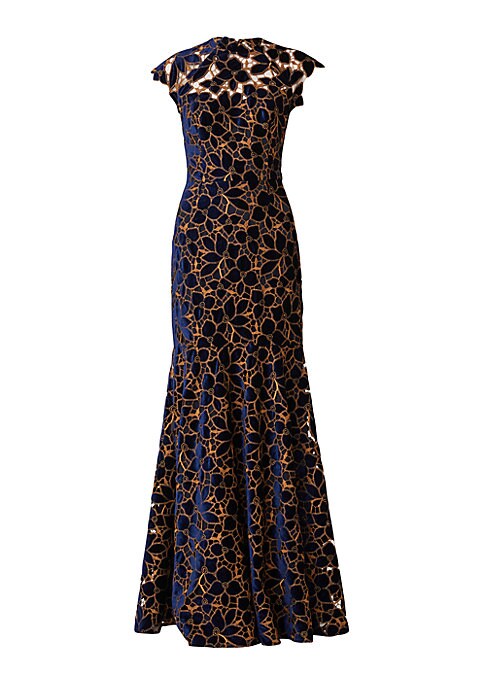 Floral Velvet Cap Sleeve Dress