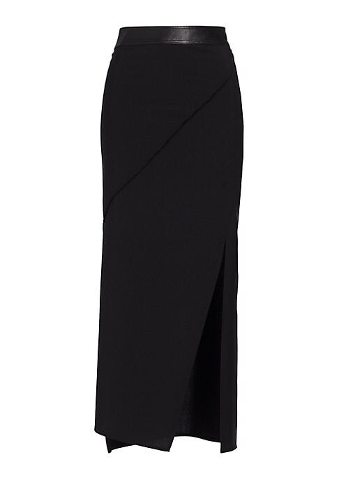 Asymmetric Wool Midi Skirt