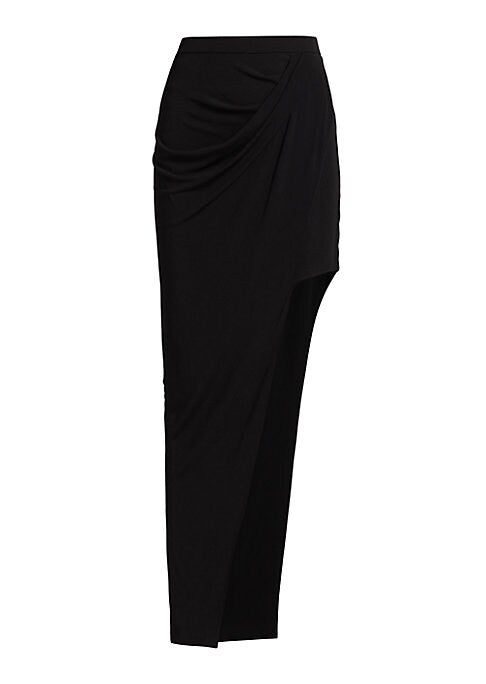 Draped Leg Maxi Skirt