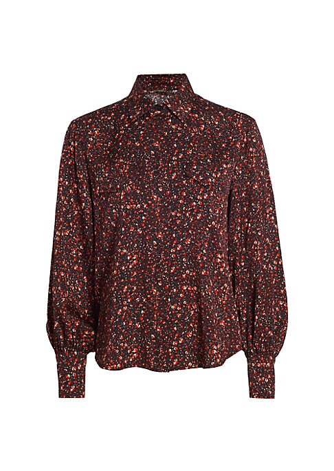 Floral Silk Bishops Blouse