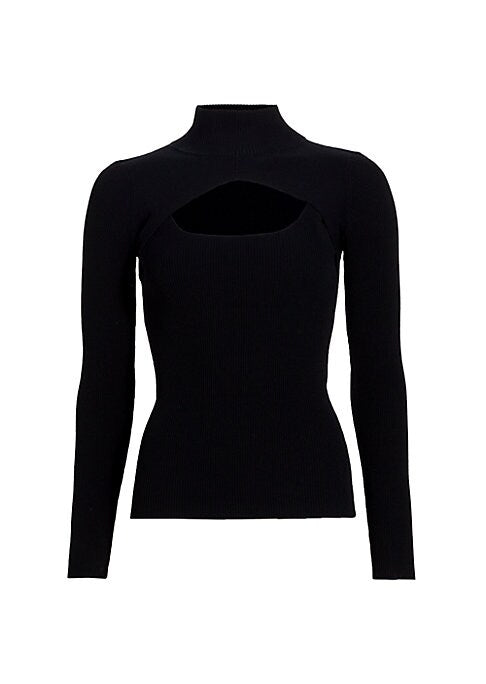 Ribbed Cutout Top