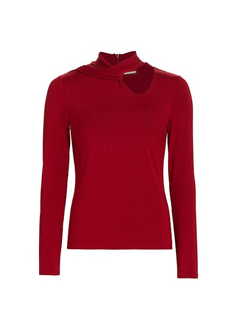 Chic Cutout Turtleneck Top