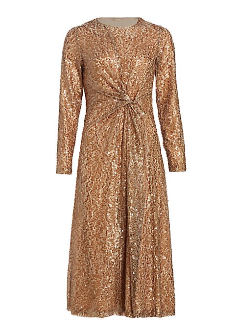 Sequined Twist Midi Dress