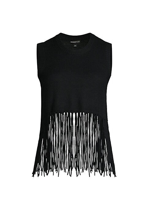 Fringe Cashmere Top