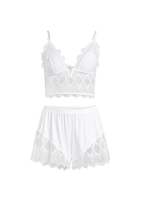 Lace-Trimmed Sleep Set