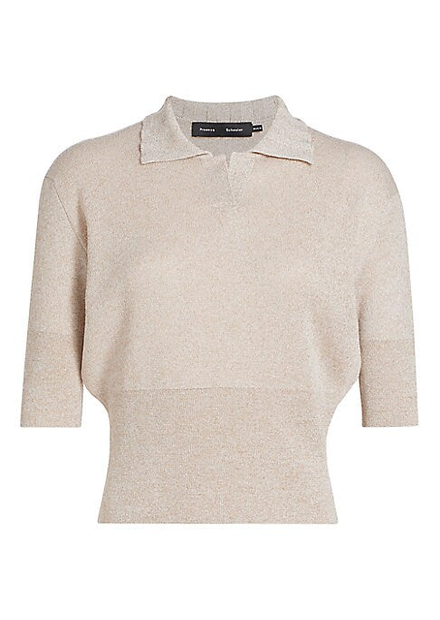 Glam Knit Polo Top