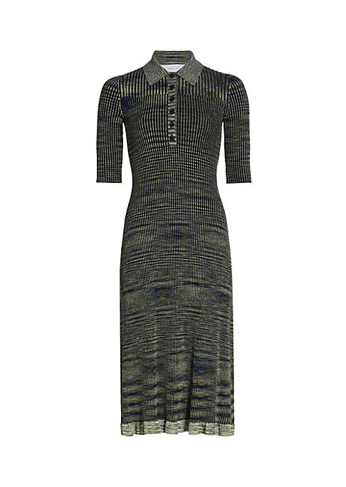 Dyed Knit Polo Dress