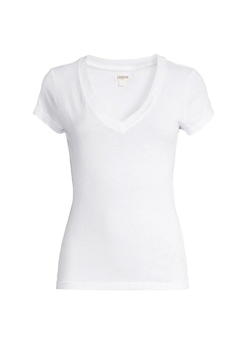 V-Neck Slim Cotton Top