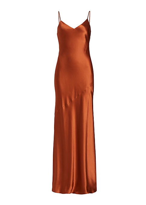Silk Asymmetrical Slip Dress