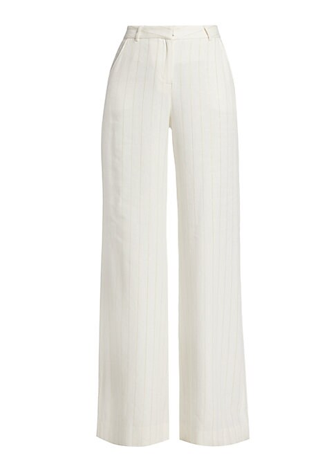 Gleaming Wide-Leg Trousers