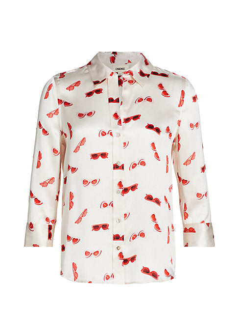 Satin Print Blouse Delight