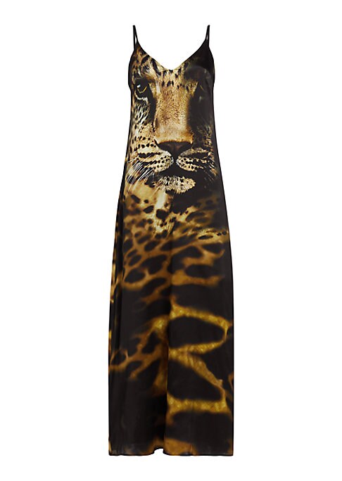 Leopard Print Silk Dress
