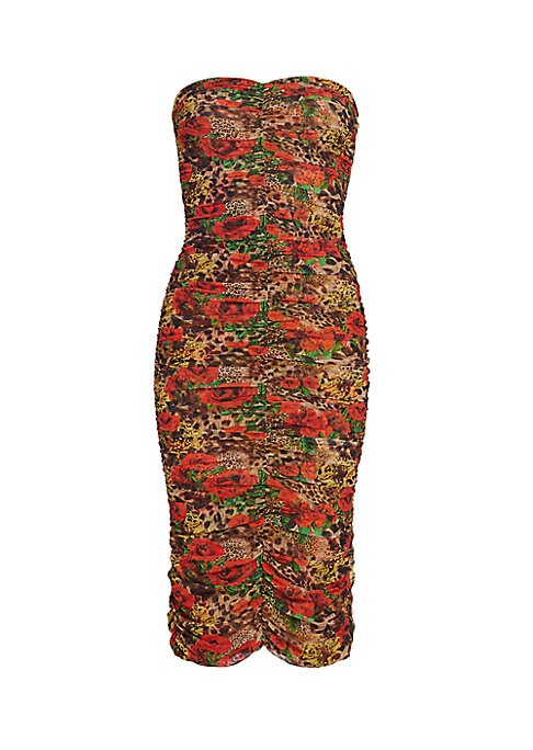 Floral Fusion Midi Dress