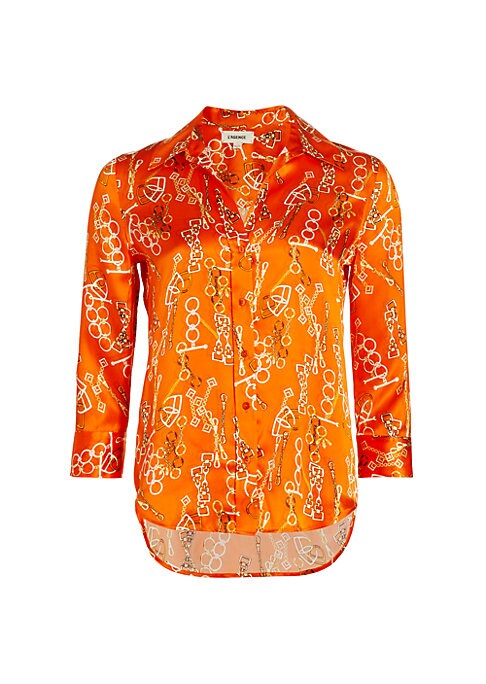 Silk Chain Print Blouse