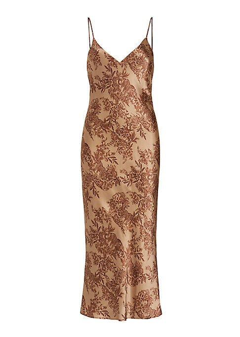 Silk Jungle Midi Dress
