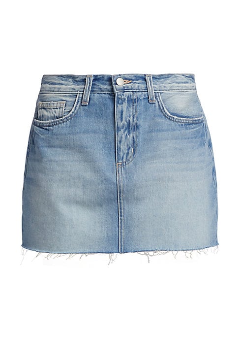 Faded Denim Mini Skirt
