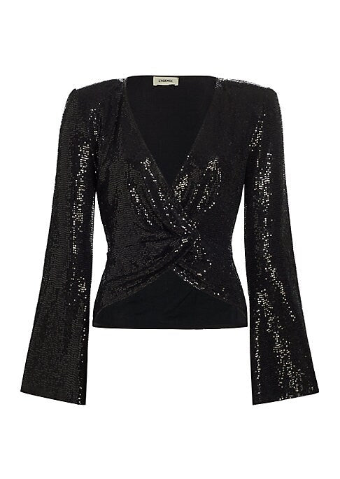 Sequin Wrap Top