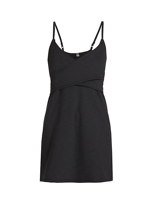 Crossover Pleat Mini Dress
