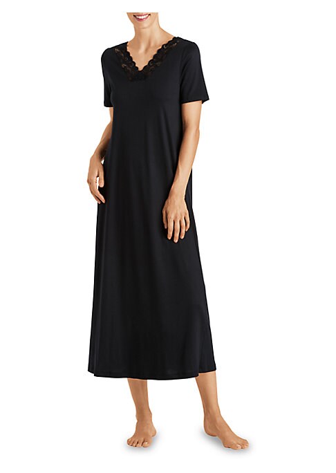 Lace-Trimmed Sleep Gown