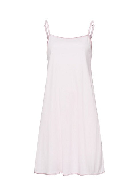 Silk Trim Cotton Nightgown