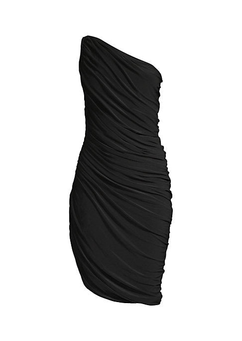 Ruching Asymmetrical Minidress
