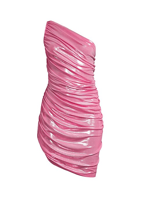 Metallic One-Shoulder Glam Dress