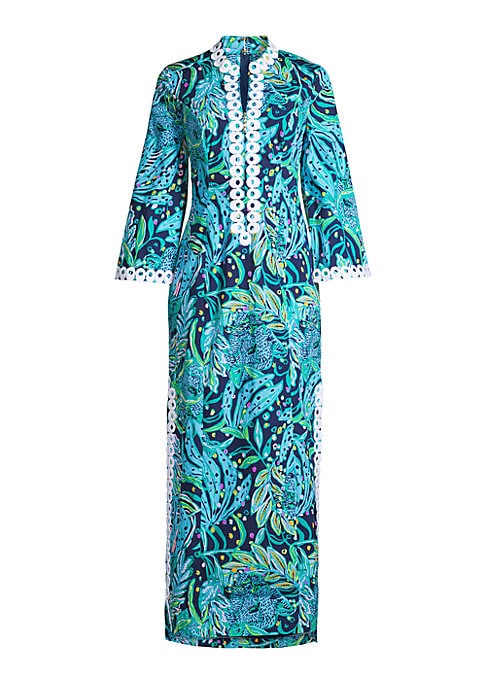 Leafy Elegance Maxi Dress
