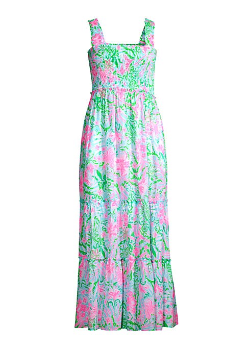 Floral Smock Maxi Dress