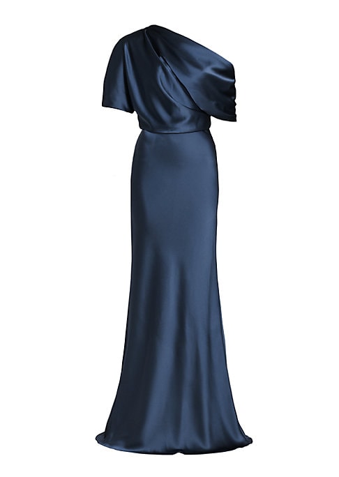 Draped Satin Elegance Gown