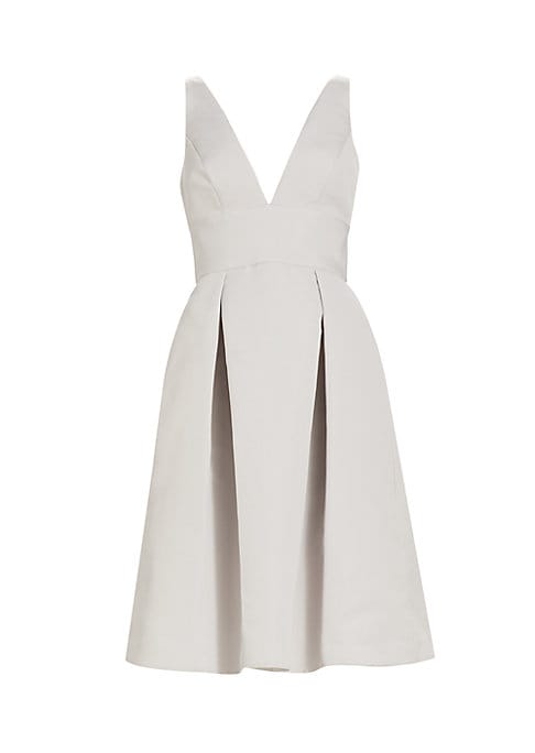 Pleated V-Dress Delight
