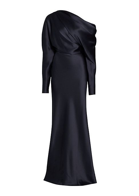 Asymmetric Satin Elegance Gown