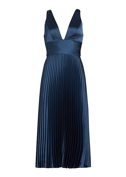 Chic Pleated Midi Dress