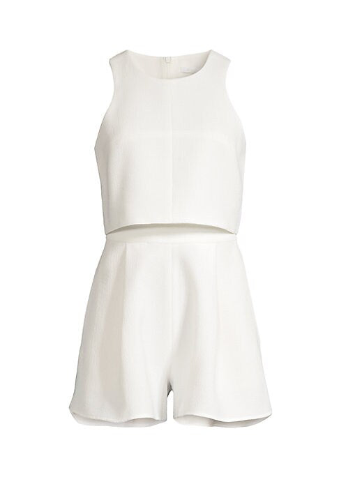 Chic Pebbled Romper Set