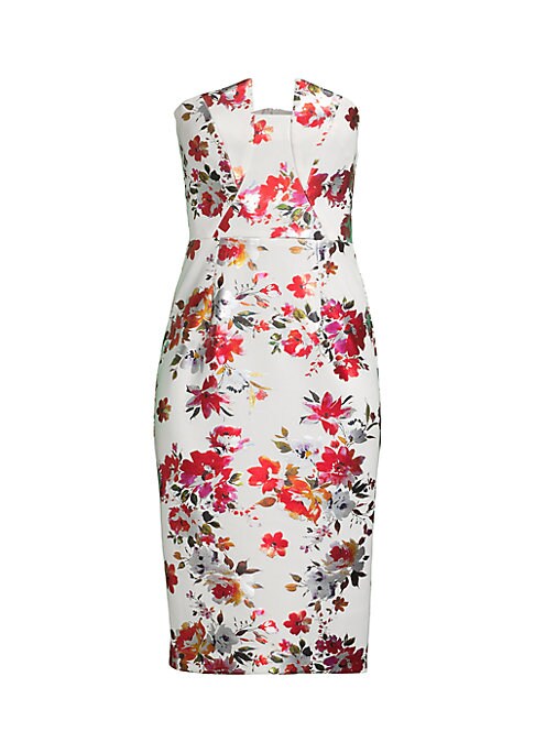 Metallic Blossom Sheath Dress