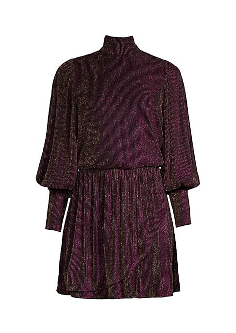 Shimmering Ribbed Minidress