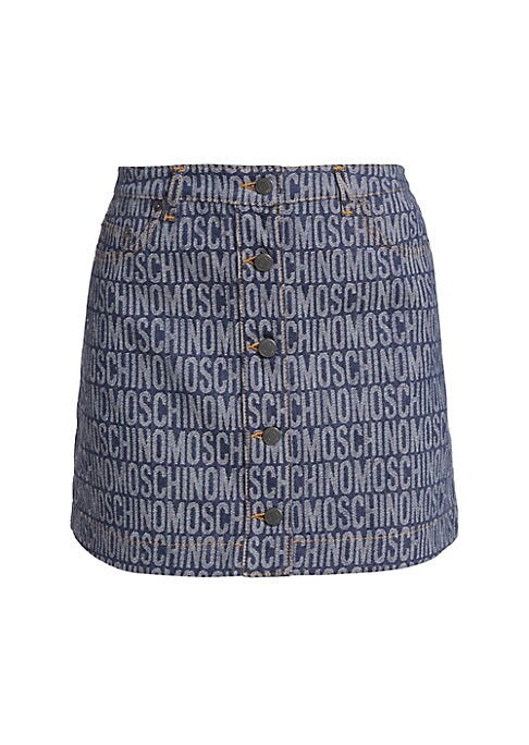 Logo Button Mini Skirt