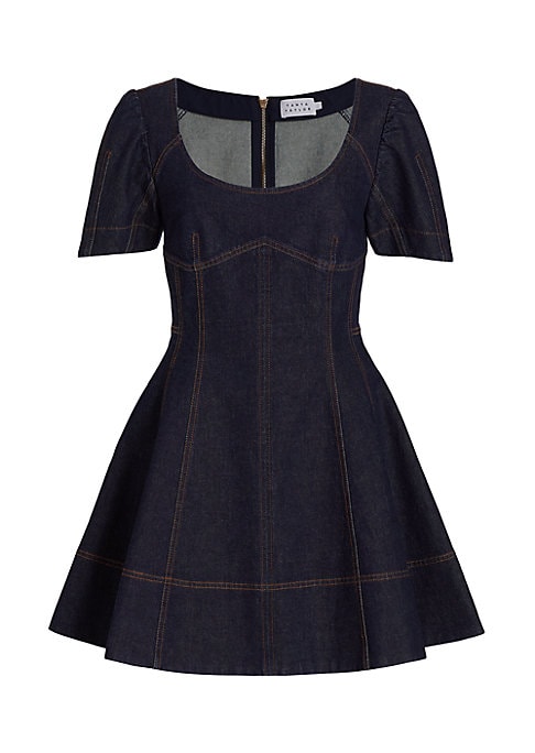 Denim Flare Mini Dress