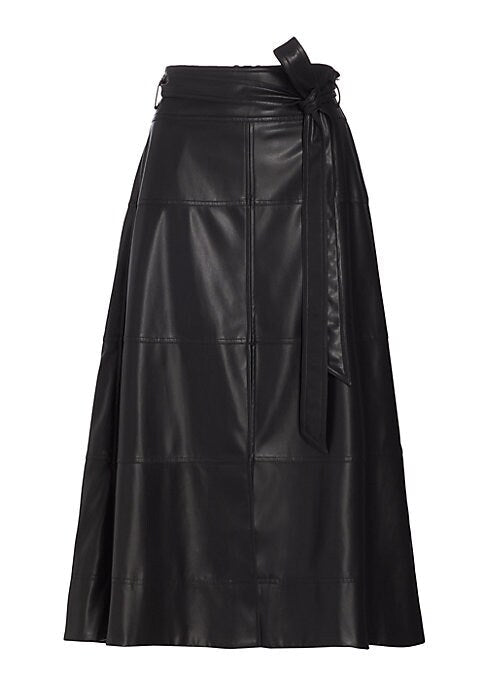 Chic Vegan Leather Skirt