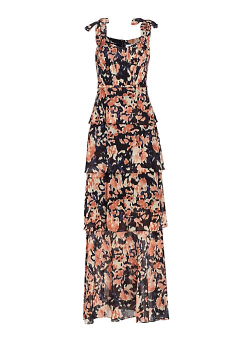 Ruffled Floral Elegance Gown