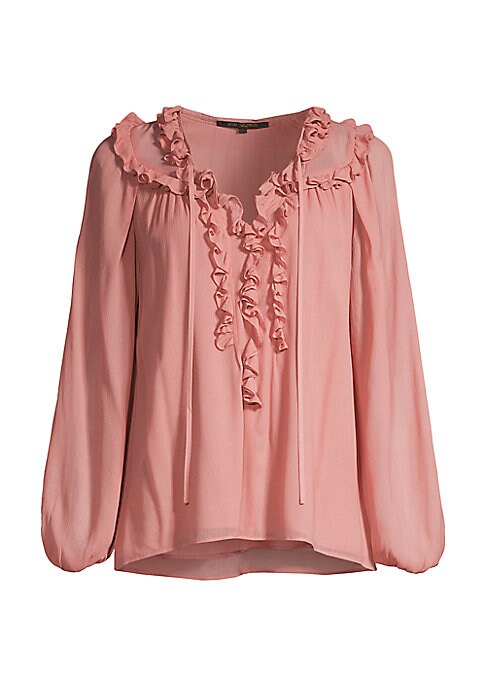 Ruffled Chiffon Sleeve Blouse