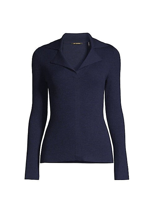 Wool Notch Collar Sweater