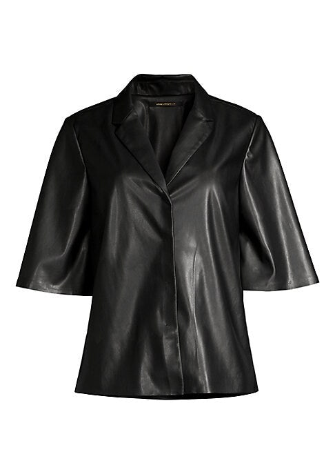 Chic Faux Leather Top