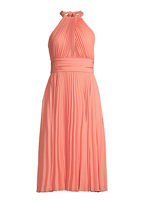 Chic Pleated Halter Dress