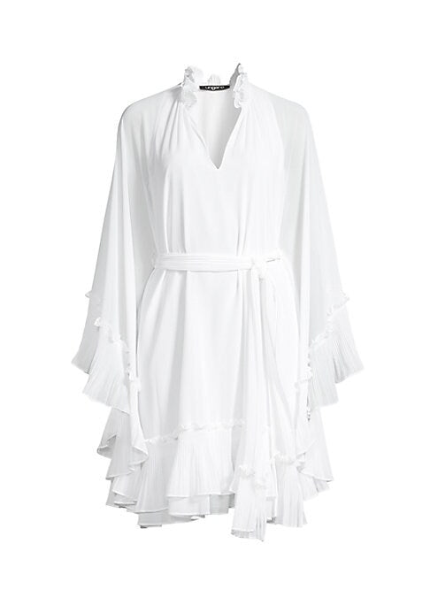 Ruffle Sleeve Chiffon Dress