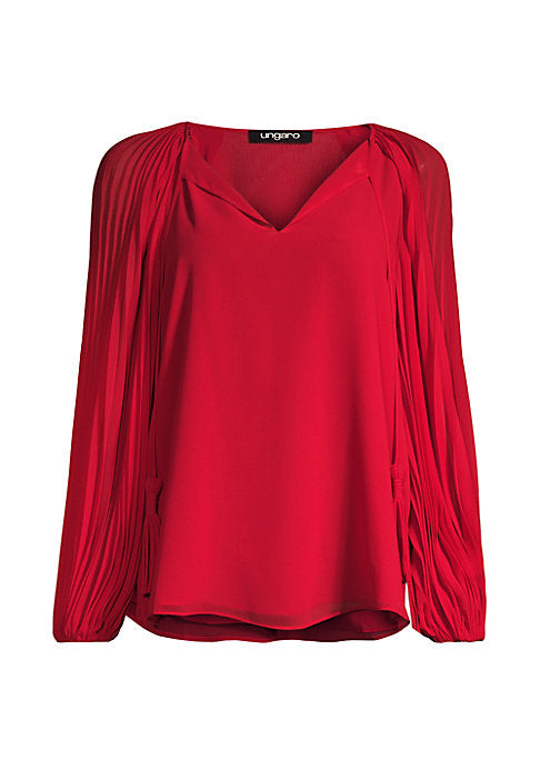 Vivid Balloon Sleeve Blouse